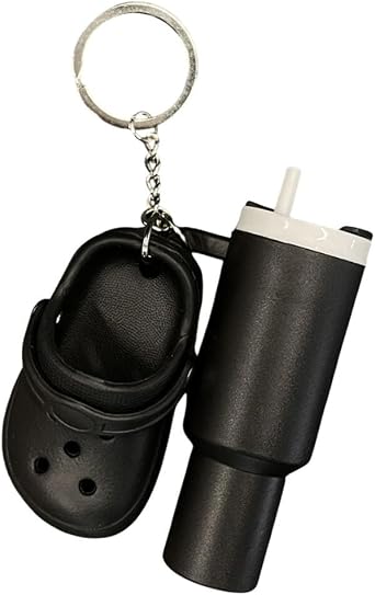 Mini Cup Keychain, Cute Shoe Keychains Funny Mini Backpack Key Chains for Women Men Purse Handbag
