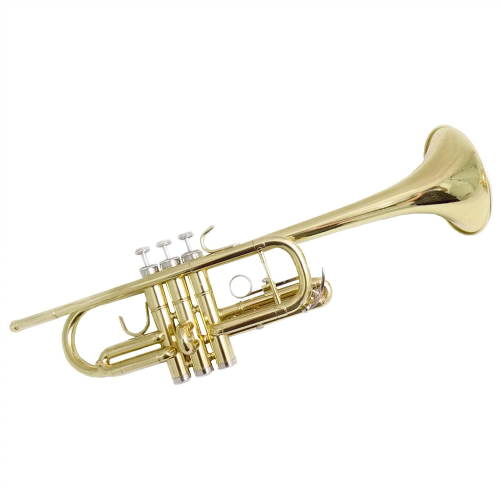 początkujących trąbka C Płaskie Instrumenty Trąbkowe Z Futerałem Ustnik Żółty Mosiądz Materiał Lakier Srebrny Nicel Plated Trąbka