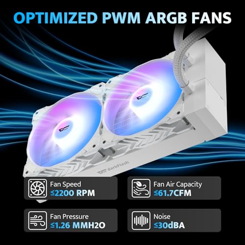 darkFlash DNA240A Refroidisseur Liquide AIO ARGB pour Processeur Intel et AMD - 4