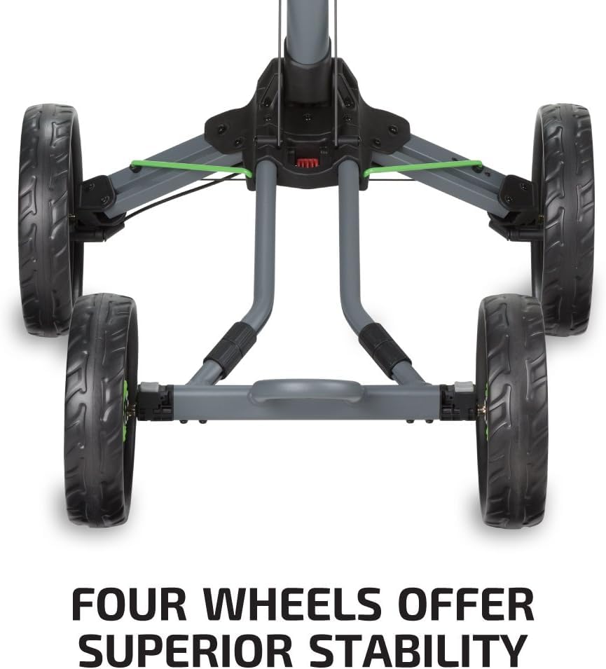 Amazon.com: Bag Boy Quad XL Golf Push Cart, Lime/Battleship Gray
