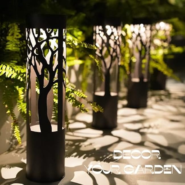 Solar Pathway Lights Metal Path Lights Warm Yellow