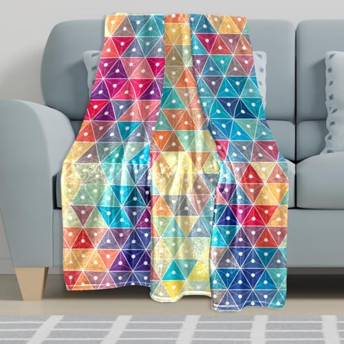 Couverture Polaire Triangle Coloré pour un Cocon de Douceur - 6