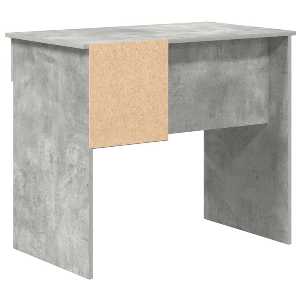 Scrivania grigio cemento in legno ingegnerizzato 90 x 49 x 75 cm con cassetto e ripiano, tavolo da lavoro per ufficio, studio, smartworking, postazione PC gaming salvaspazio