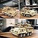 M1128 Armored Military Vehicle Building Set, Military Mobile Gun System Model with Rotating Turret and Cannons, Compatible with Lego for Boys 8-14 & Adults (458pcs)