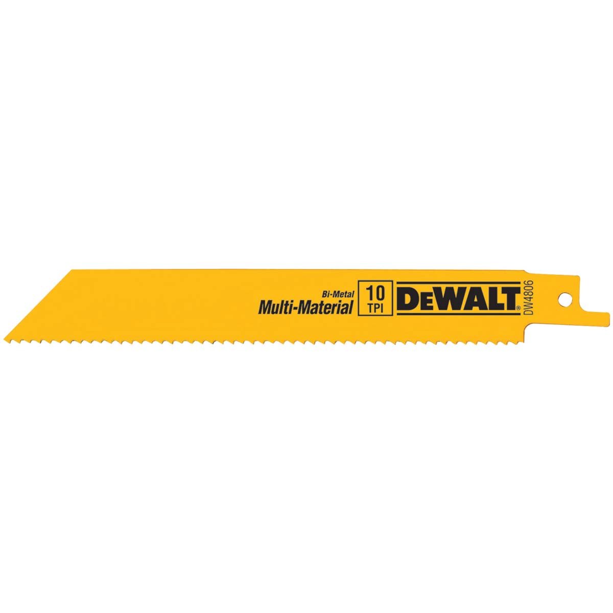 DEWALT ACCESSORIES - 5-Pk, 6-In. 10-TPI Bi-Metal Reciprocating Saw Blade