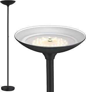 BoostArea Torchiere Floor Lamp, 30W Super Bright LED Standing Lamp, Step...