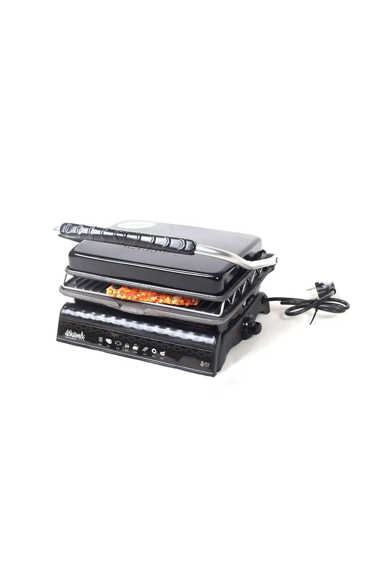 dökümix Ultra Plus Organik Demir Döküm Izgara& Tost Makinası Gri Izgara Aparatlı,Fırçalı,Yağdanlık