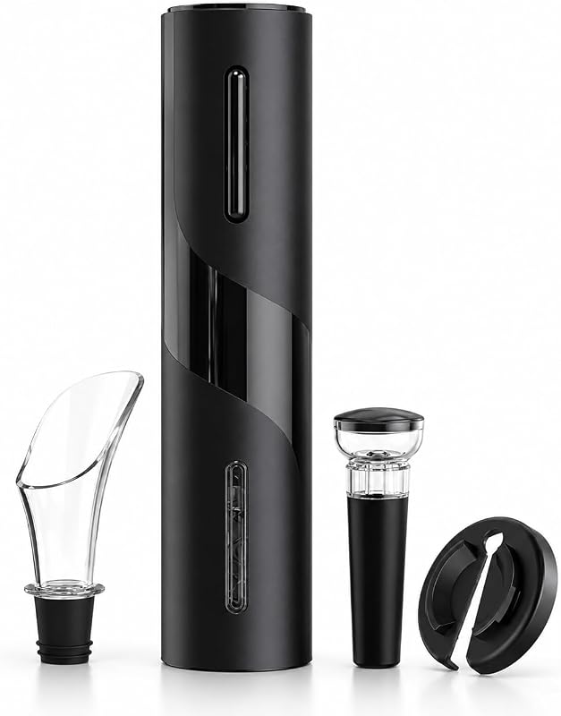 Abridor de Vinho Elétrico, Saca-Rolhas Automático para Garrafas, Abertura Rápida e Sem Esforço, Design Elegante e Prático para Casa, Jantares e Presentes