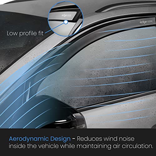 EdgeVisors Wind Deflectors Set Fits: KIA NIRO 2016-2022 5 Door SUV 4pc - Image 5