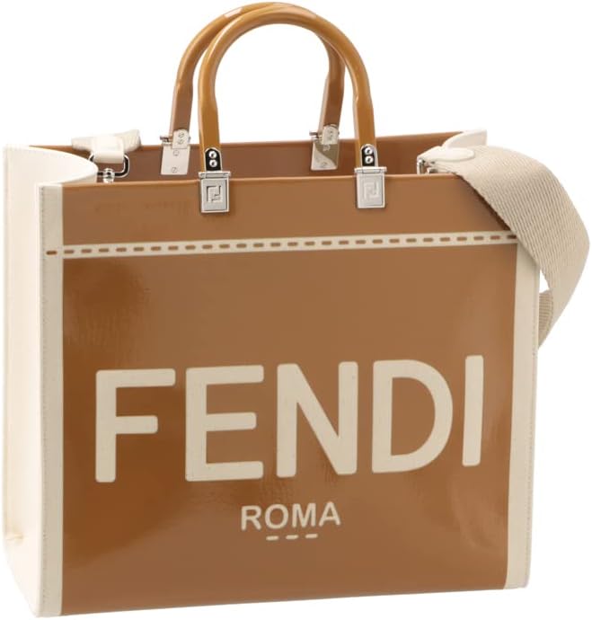 とむ✨ FENDI トートバッグ 8BH185 ブラウン×白 リネン 楽天市場】フェンディ FENDI サンシャイン ミディアム 2WAY トート