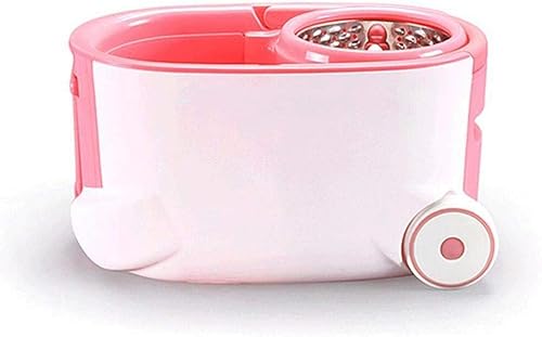 Miniatura 5 de Juego de trapeador y cubo, sistema de cubo de fregona de acero inoxidable 360 con mango extendido con 2 cabezales de fregona de microfibra para