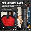 DWVO Gothic Halloween Cat Tree: 38.5in Tower with Coffin Bed, Top Perch, Spacious Condos, Spider Playthings for Indoor Cats Kittens