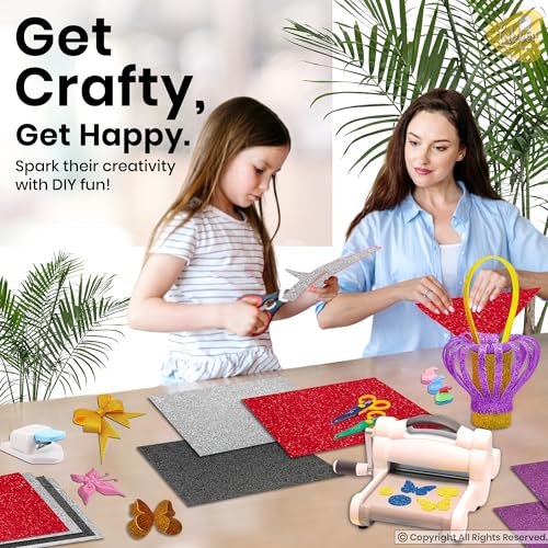 Image of Lakeer Glitter Sparkles Foam Sheet - 2 mm Thick 10 Different Color, A4