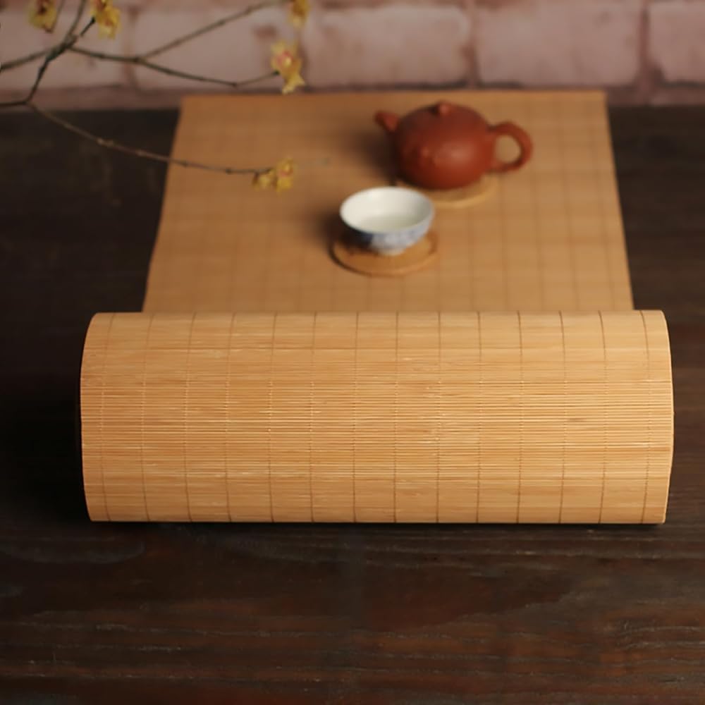 Natural Bamboo Sticks Tablemat Kung Fu Tea Set Slat Mat Placemat, Handmade Tea Table Runner Rug For Home Décor(Size:30x120cm)
