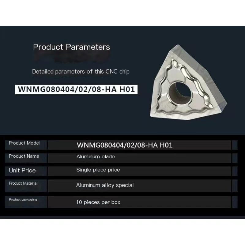 El torneado PCD del carburo WNMG0804 inserta el grado del rompevirutas H01 de la HA CAIHUA(WNMG080402-HA H01)