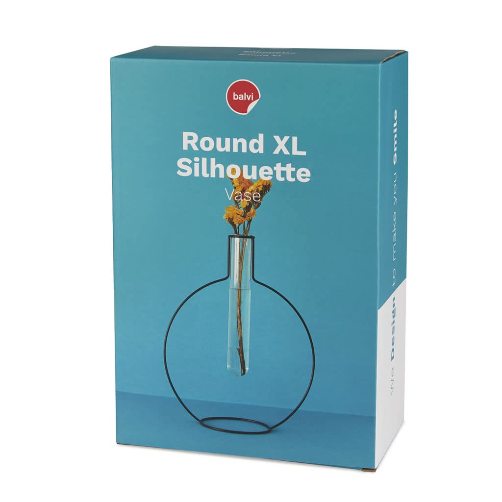 Vaso Decorativo Balvi Silhouette - Design Yoga In Metallo E Vetro, Nero - Foto 6