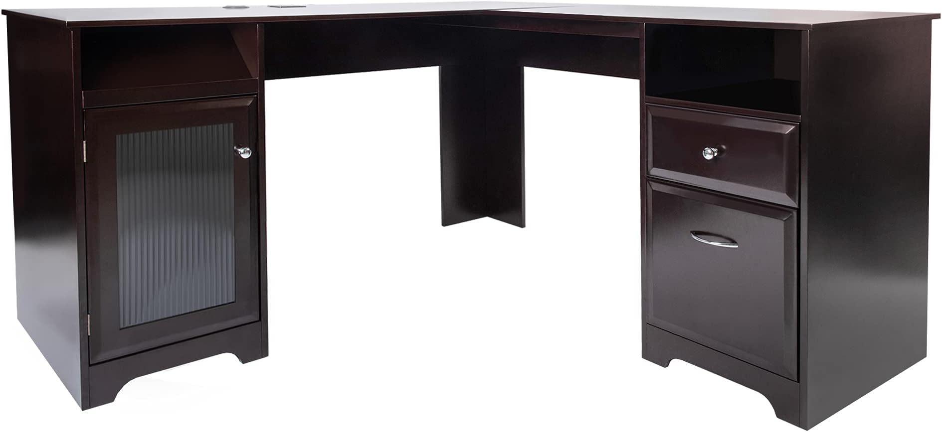 L Shaped Computer Desk with Drawers