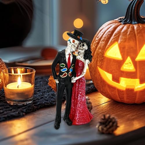Statue de crânes d'Halloween résistante à l'eau pour embellir un étang de cour - 3