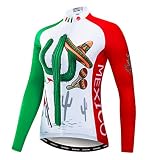 Damen Radtrikot Langarm Fahrradjacke Biking Shirt Fahrradbekleidung, Mexiko, XX-Large