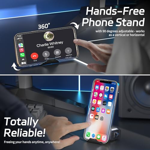 Image of Secure Lock Case for AirPods 4 with Phone Stand, Cleaning Kit & Keychain, Shockproof Protective Cover Compatible with Apple AirPods 4th Gen 2024 for Men Women, Anti-Scratch