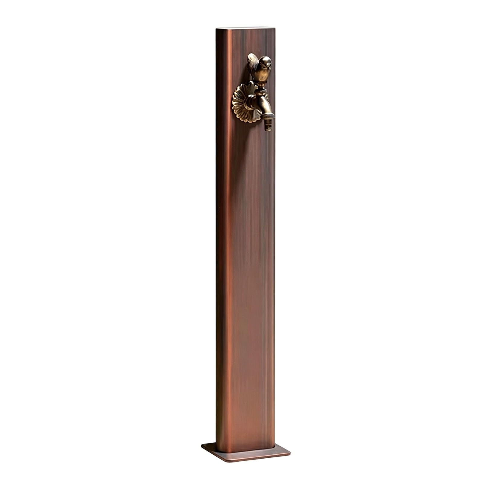 Junvstor Color 2 86Cm/33.7In Stainless Steel Vertical Garden Water Column Tap, Floor Hydrant With Faucet, Standing Outdoor Spigot Antifreeze Faucet Garden Water Column Decorative Fountain(,Bottom Inlet)