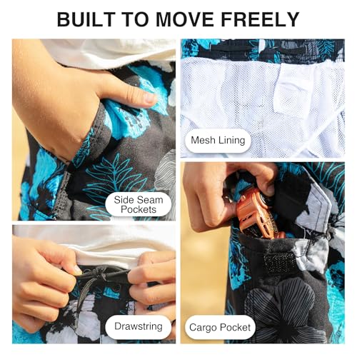 Image of Kanu Surf Boys' Terrapin Turtle Quick Dry Beach Board Shorts Swim Trunk