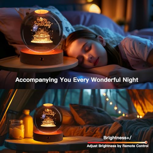 Youglatt A6 Happy Birthday Crystal Ball Night Light thumb #3