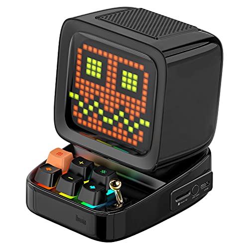 Image of Divoom Ditoo Retro Pixel Art Game Bluetooth Speaker with 16X16 LED App Controlled Front Screen (Black)