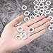 100 Pieces Metal Stamping Blanks M10, 20x10x1.5mm Aluminum Flat Washers Silver Round Washers Round Stamping Tags with Center Hole for Bracelet DIY Craft Jewelry Making Screw Fastening