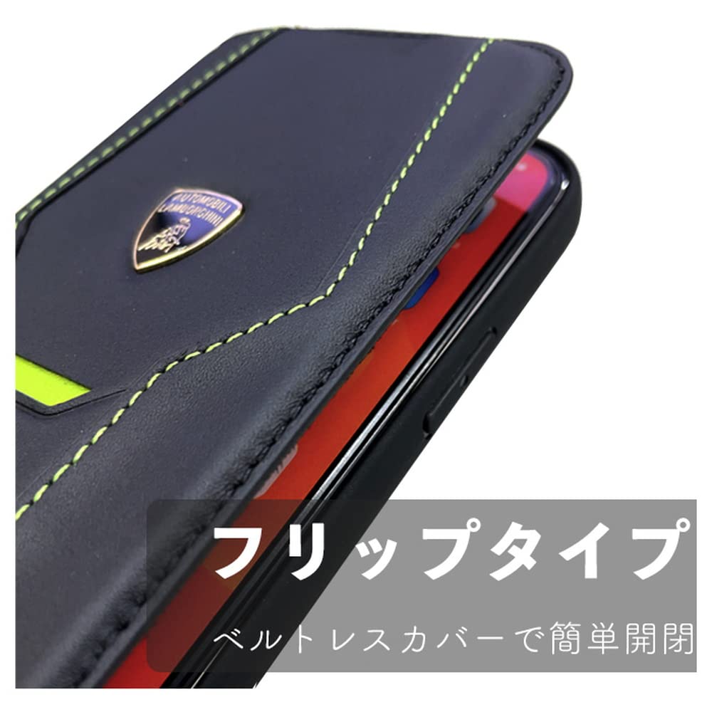 Amazon.co.jp: エアージェイ ランボルギーニ iPhone 13 Pro 本革 手帳 