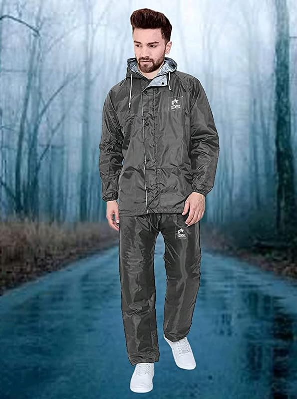 Image of Premium Brand Rain Coat for Men's & Women(Rain Coat for Men Waterproof for Bike Raincoat for Men with Hood. Set of Top and Bottom. Classic Series