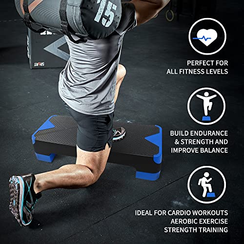 SPART Adjustable Workout Aerobic Stepper, Aerobic Exercise Step Platform with 4 Risers, Exercise Step Deck for Fitness, 3 Levels Adjust 4" - 6" - 8" Height, 26.77" Trainer Stepper with Non-Slip Surface Home Gym & Extra Risers Options - Image 6