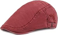 Vista 5 de Quanhaigou Gorras de mezclilla unisex estilo Newsboy, planas, Ivy Gatsby, para taxistas, gorros de conducción, de algodón, gorra de papá