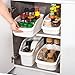 LUFOFOX 2 Pack Widened Pantry Organizers and Storage with Wheels Pull Out Kitchen Cabinet Organizers and Storage Multi-purpose Rolling Organizer Bin for Food, Snack, Cleaning Supplies