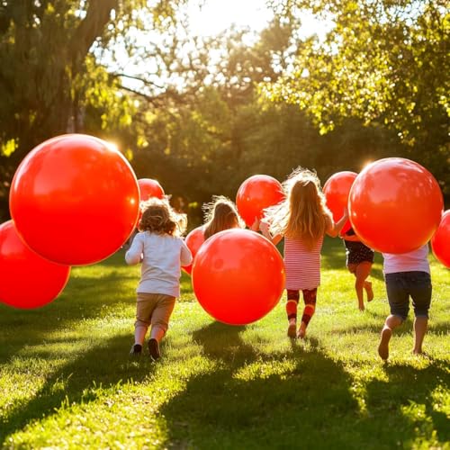 Image of 30 Pack Red Balloons 36 Inch Red Latex Party Large Balloon Bulk for Various Party Events Decorations