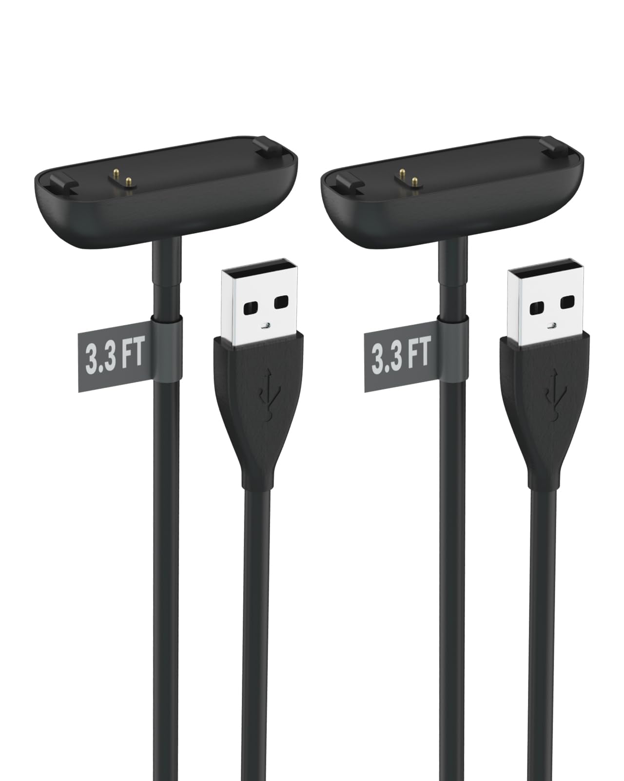 Dismau 2Pack Charger for Fitbit Inspire 2 & Ace 3 Charging Cable Replacement Fitbit Charger for Inspire 2 Ace 3 USB Charging Cable Dock Stand [3.3ft]