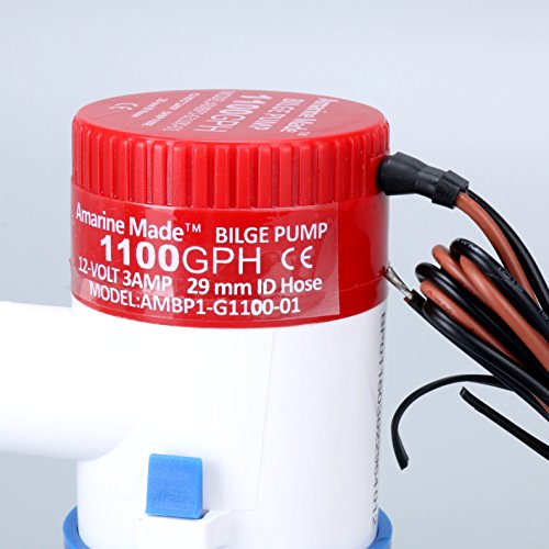 Amarine Made FBA_SPT-PN-8F-845057 Bilge Pump, 12V Boat Pump 1100Gph Marine Boat Bilge Pumps, Fully Submersible Pump thumb #7