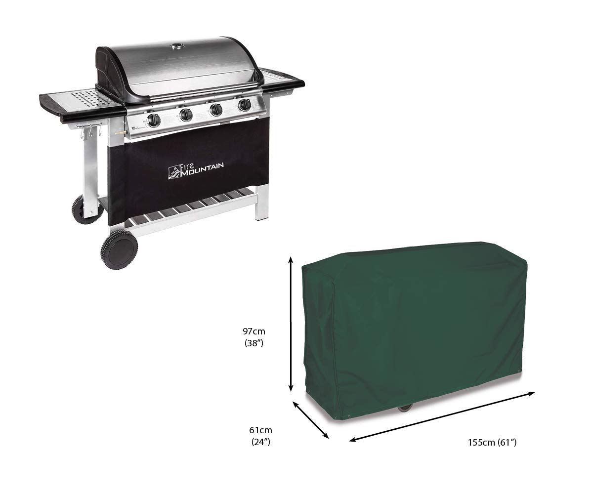 Tildenet Gardenware Bosmere C720 - Cubierta para barbacoas, Color Verde