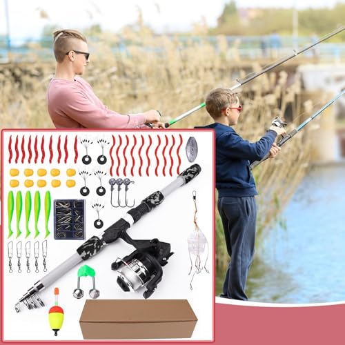 Canne à pêche pour tout-petits avec accessoires de débutants - 2