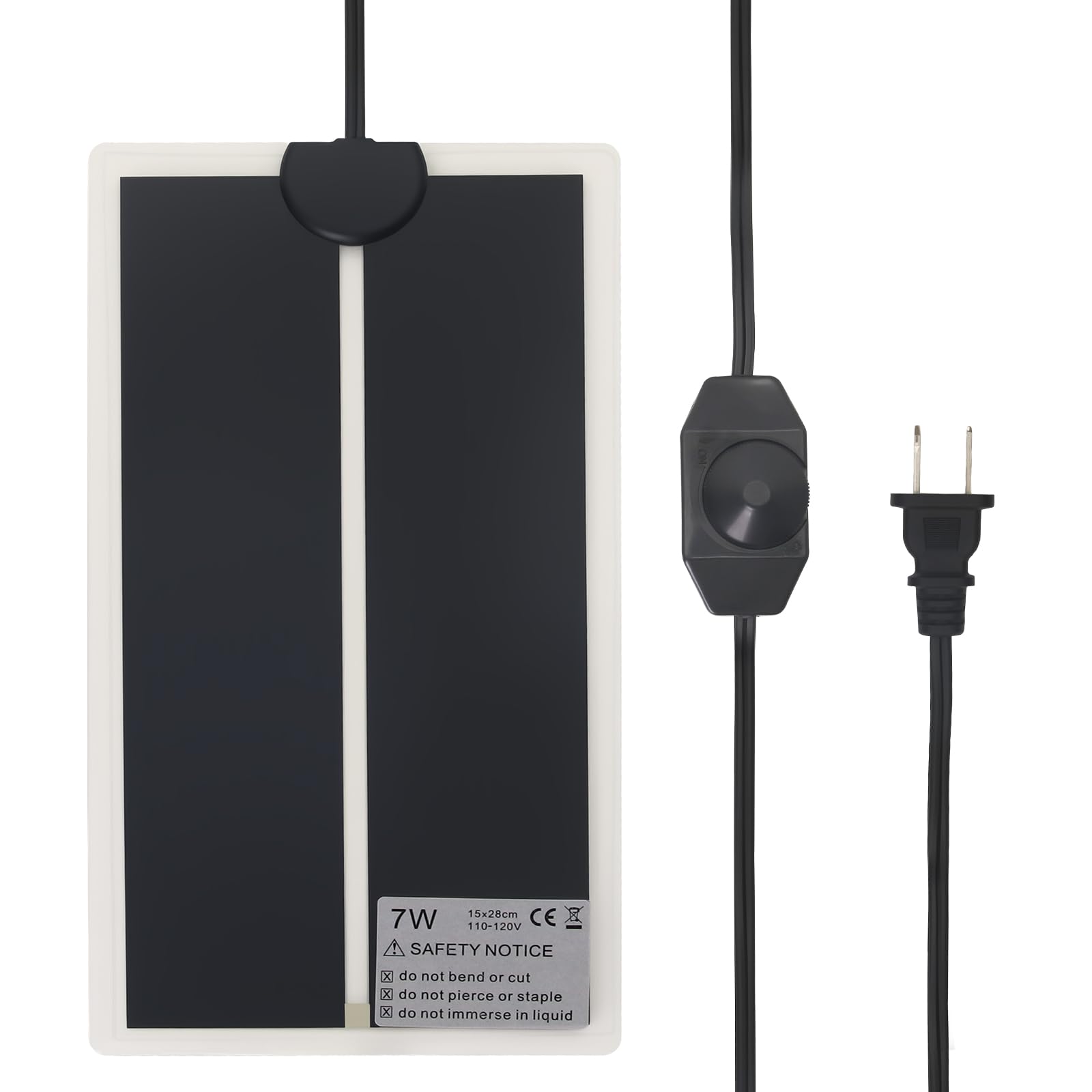 MODUODUO Reptile Heating Mat for Amphibians Tortoises Gecko Snake,Under Tank Heater (7W)