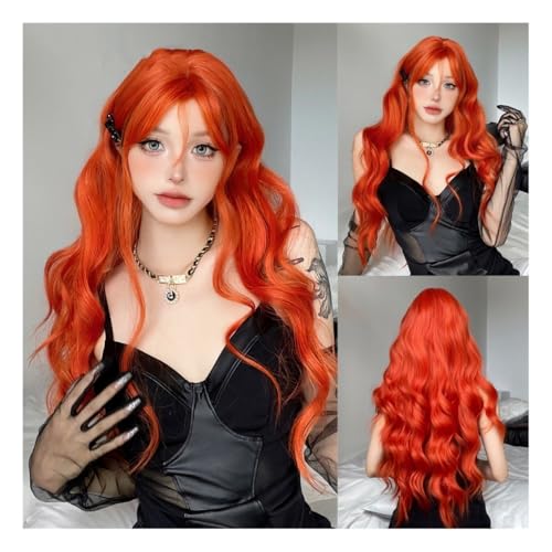 Perruque cheveux humains pour volume plat avec frange et grande vague