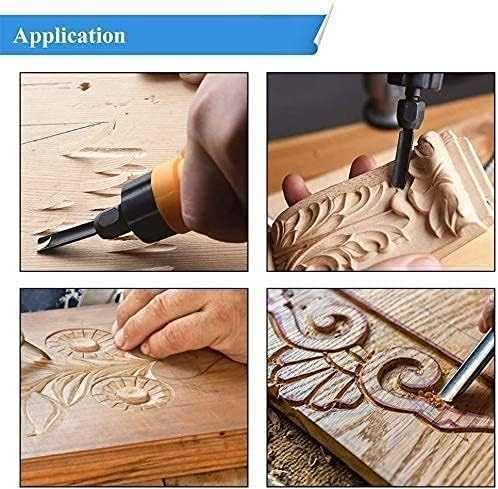 ZYJIX Electric Wood Chisel Carving Tool, Flexible Shaft, Pedal Control, High Power 750W - Image 6
