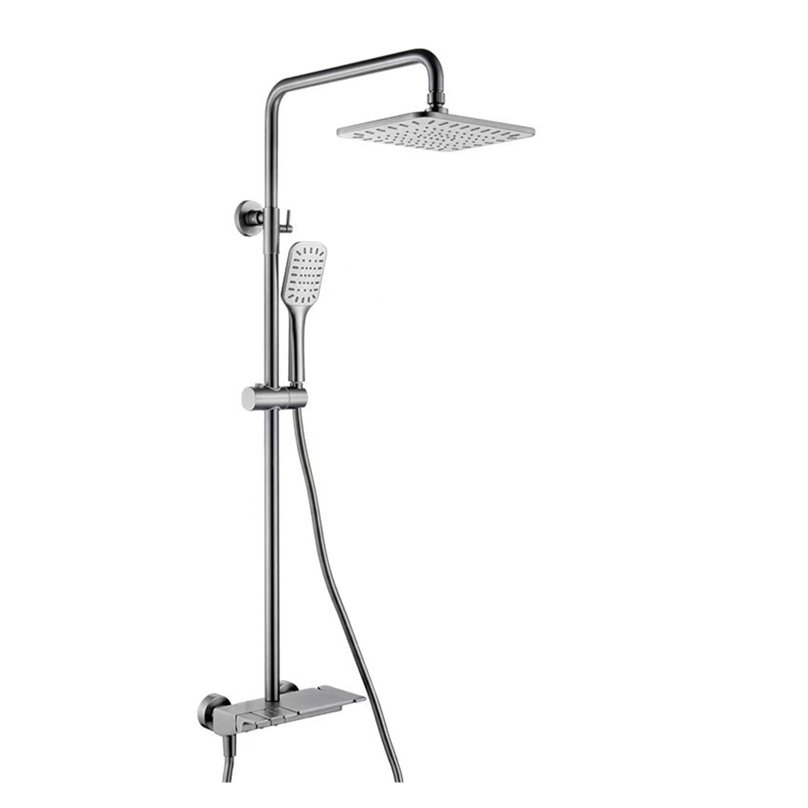 Mitigeur complet et ensemble de douche à bouton de piano contre le calcaire
