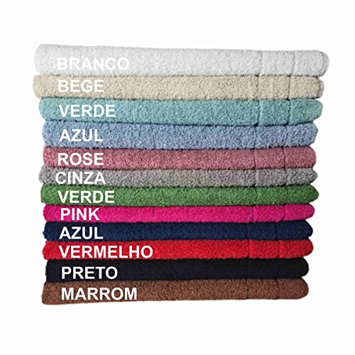 Kit 08 Tapetes de Banheiro Antiderrapante Grosso Felpudo Paris 550g/m² 45x70cm Para Pousada - Sortid