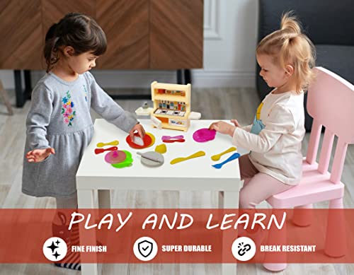 Image of Blossom Kitchen Set Toy for Kids | Pretend Play Cooking Set for Girls with Spoon, Fork, Knife, Pan, Plates, Vegetables, Chapati Roller & Stick | Modern Indoor & Outdoor Play Kitchen Toy - Multicolor