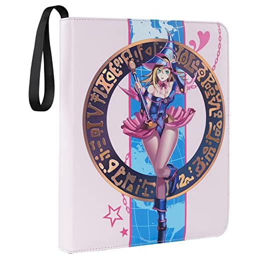 Card Binder for Yugioh Cards - 720 Pockets Trading Card Album with 40 Sleeves, 9 Pocket Card Holder Album Compatible with Yu-Gi-Oh Cards ( Magic Girl )