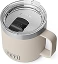 YETI Rambler 14 oz Ceramic Lined Stackable Mug, Vacuum Insulated, Stainless Steel with MagSlider Lid, Cape Taupe