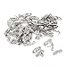 Uxcell Left Latch Hook Antique Wood Box Hasp Catch Decor, Silver Tone, 20 Piece
