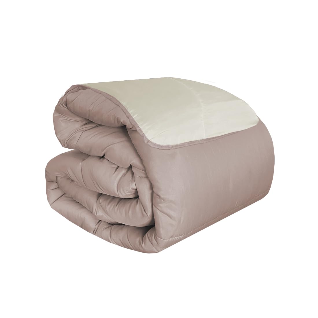 Acomoda Textil - Edredón Nórdico Reversible. Relleno Nórdico Microfibra 350 gr/m². Edredón Bicolor Cálido y Ligero de Invierno. (Topo/Beige, 180x260 cm)