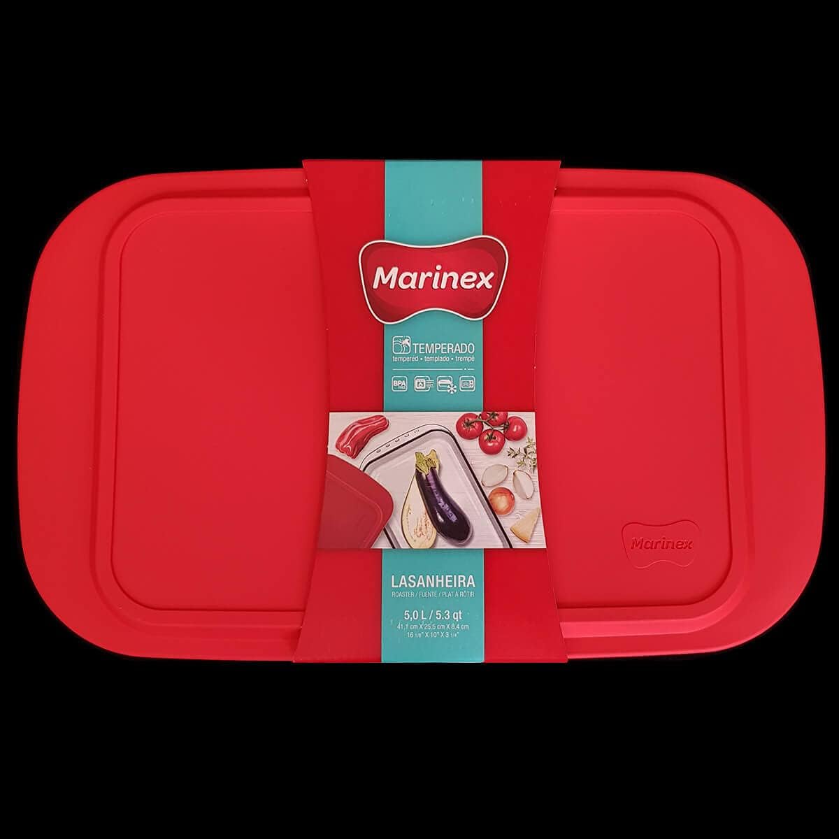 Nadir Figueiredo - Assadeira 5,0L Pratica Retangular Com Tampa Marinex Nadir Gd16538265